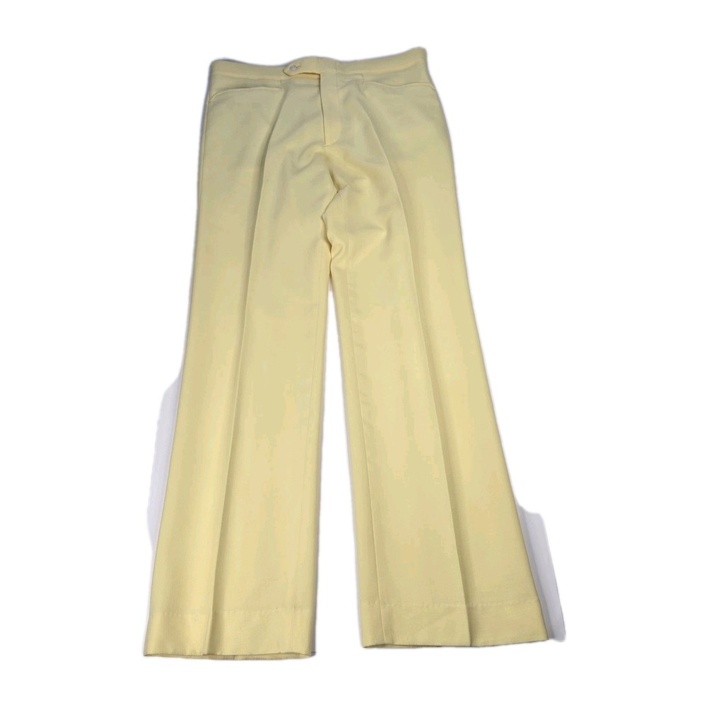 Vtg 70s Golf Pants Mens Sansabelt by Jaymar Ruby Yellow Leisure Disco 38/34